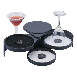 Oferta de Escarchador De Vasos para Bar 3 Bandejas Giratorias