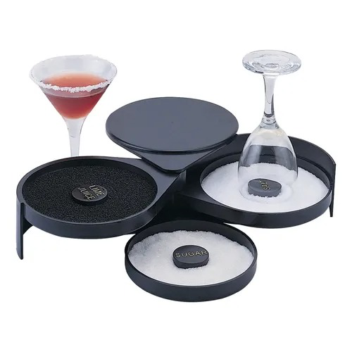 Oferta de Escarchador De Vasos para Bar 3 Bandejas Giratorias